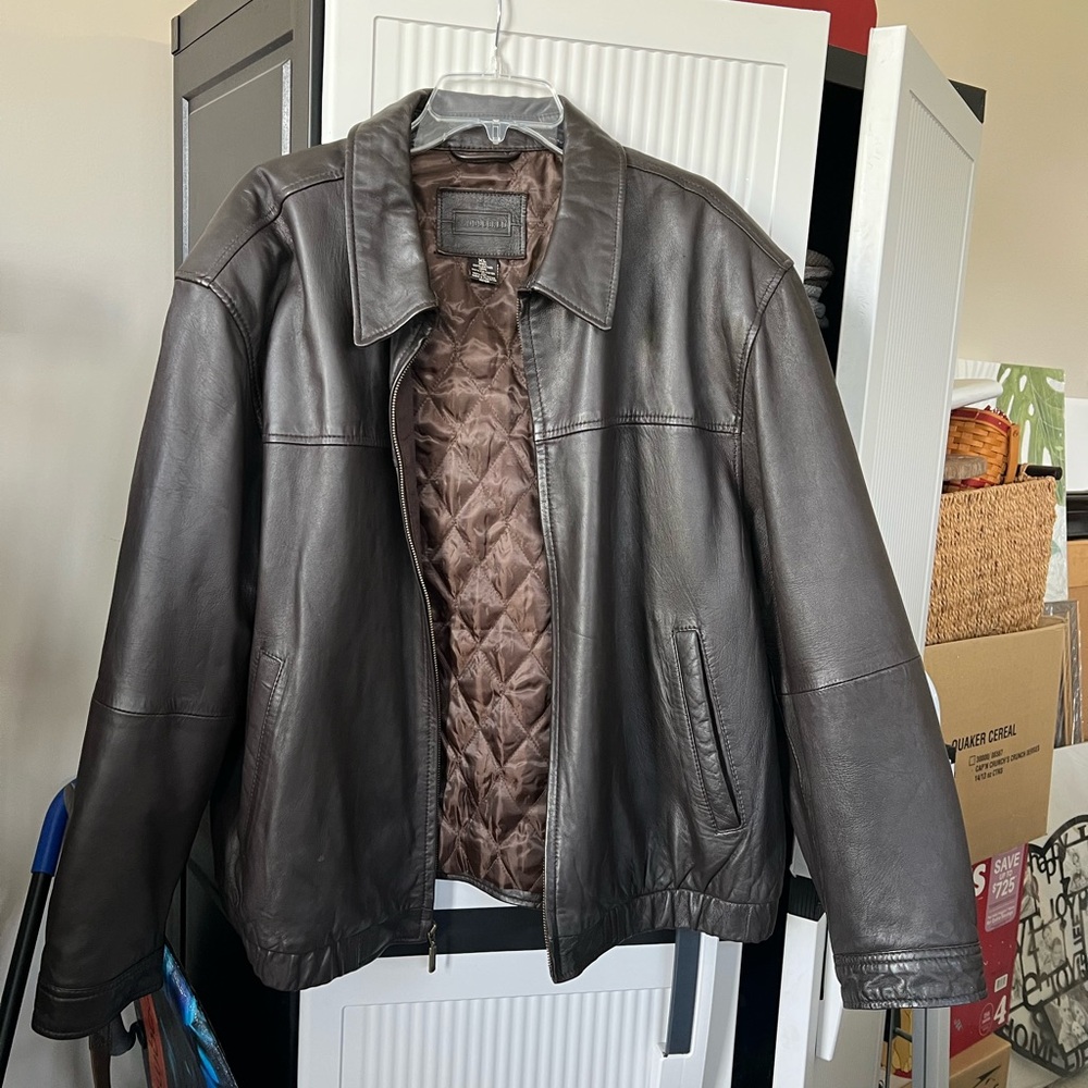 Saddlebred Men's Brown Leather Jacket